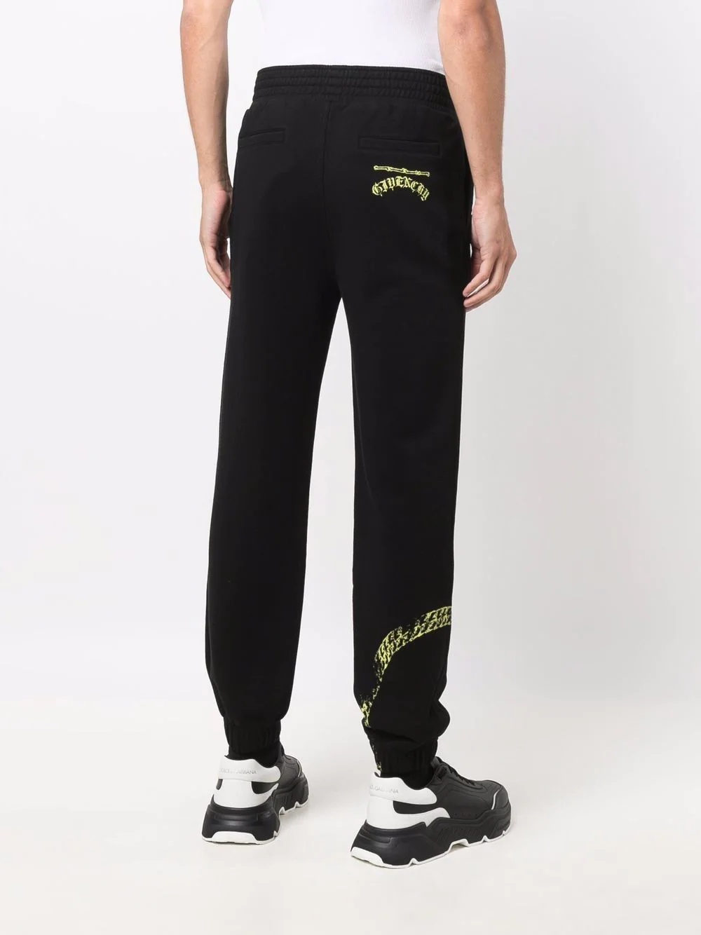 chain-link print track pants - 4