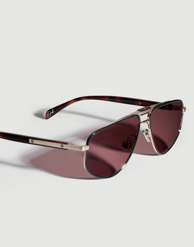 Dike 18k gold-plated titanium sunglasses with polarized lenses 3