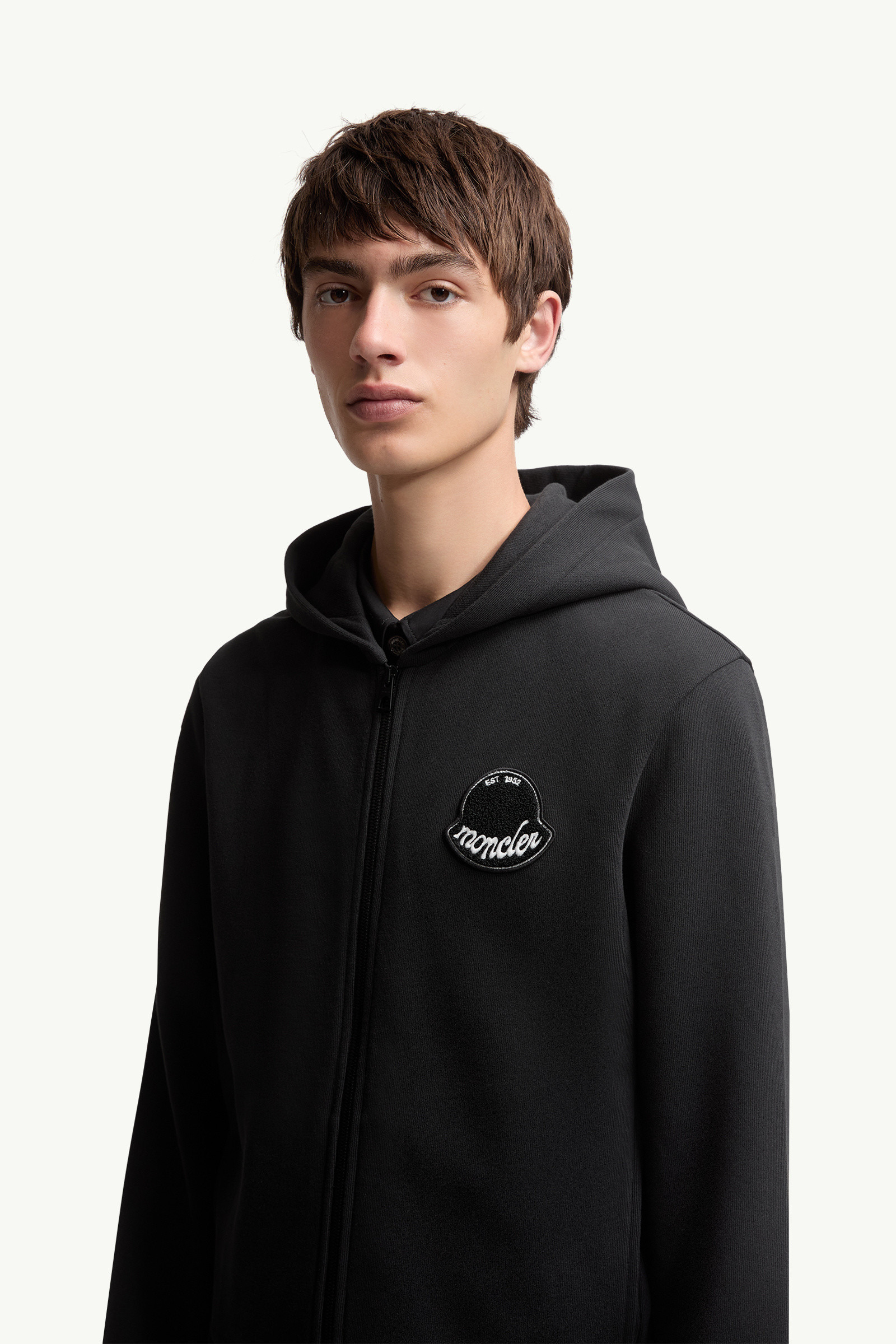 Logo Cotton Zip-Up Hoodie - 4