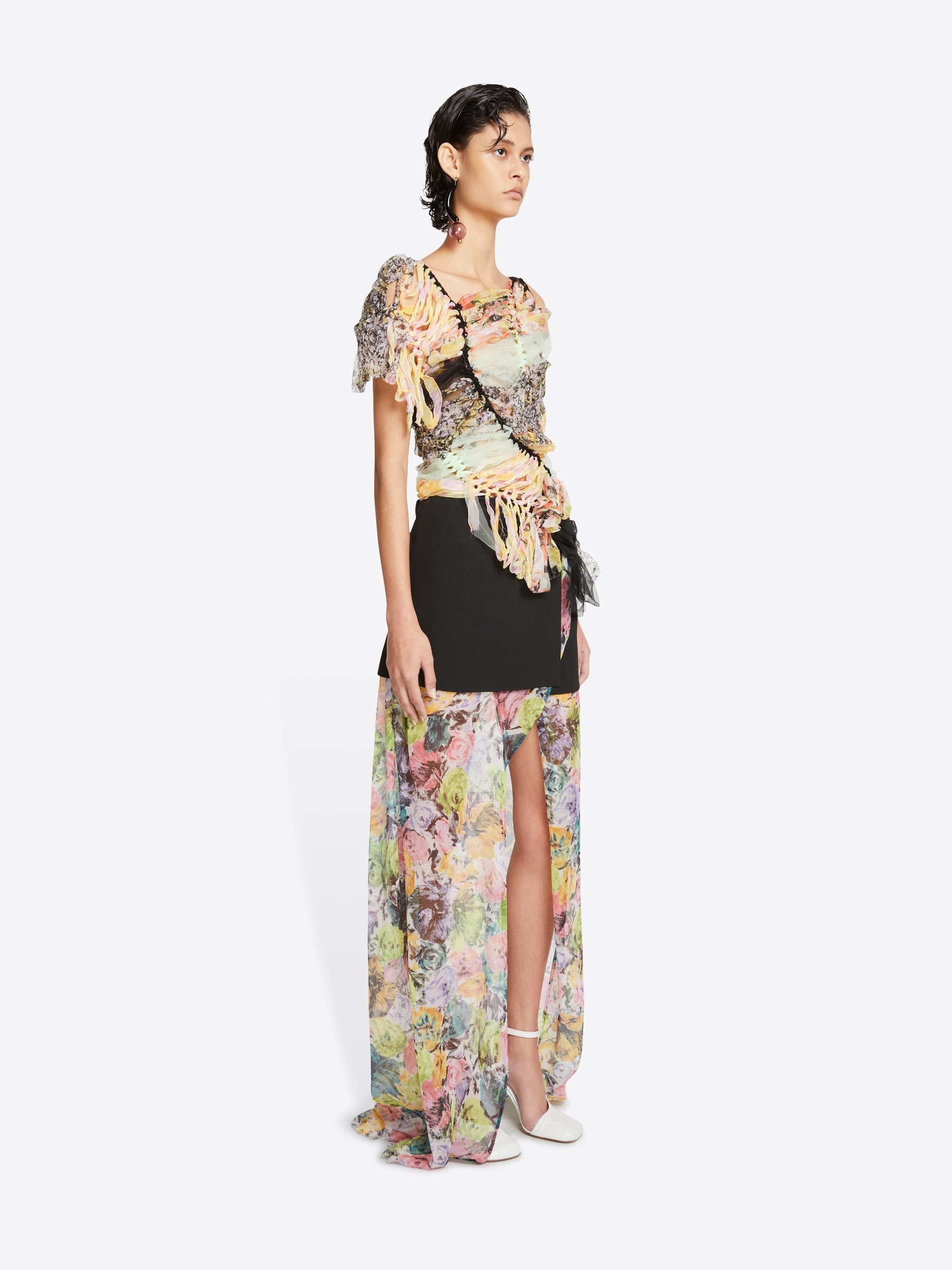 FLORAL WRAP SKIRT - 3