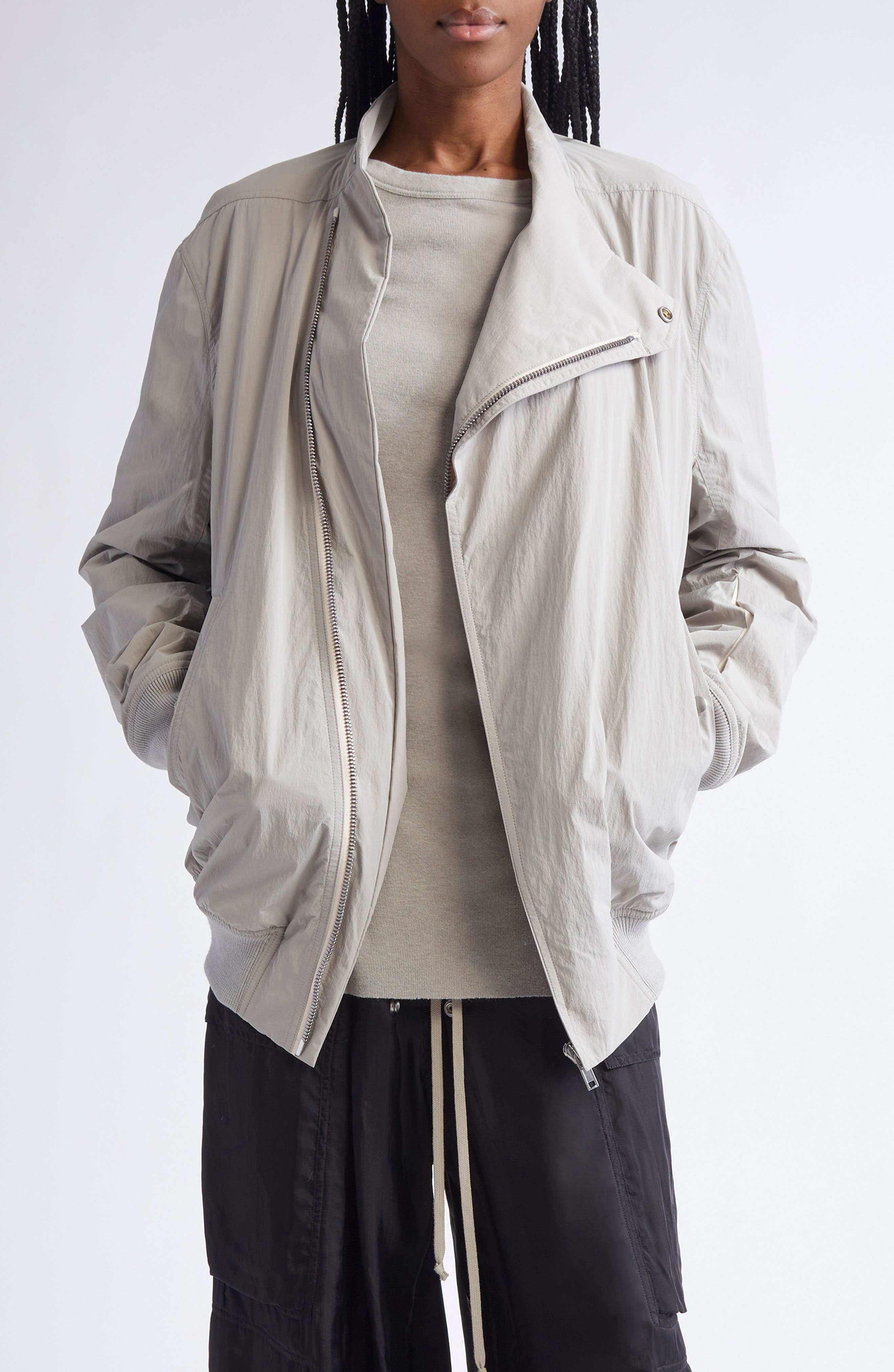 Rick Owens Hollywood Leopard Print Trench Coat in Pearl at Nordstrom - 1
