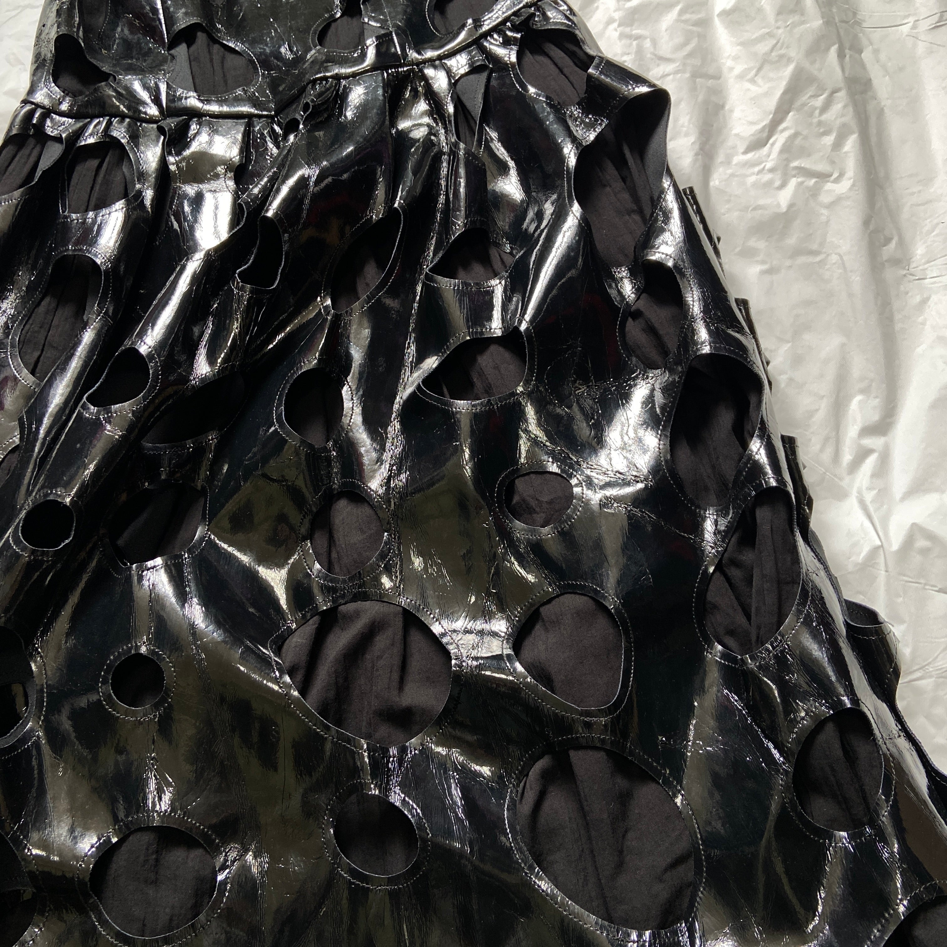 Comme des garçons ss15 pvc circle cut-out dress - 9