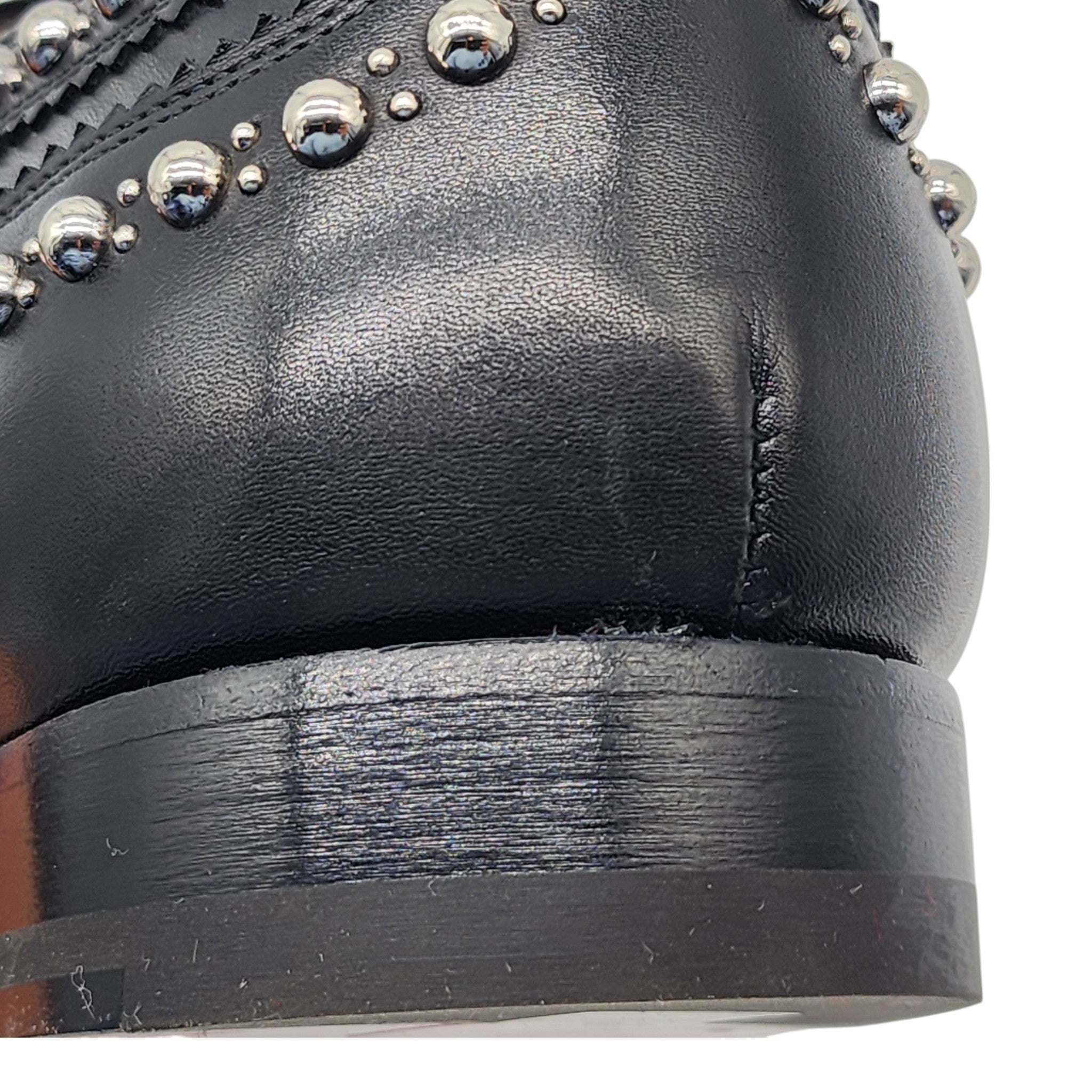 Christian Louboutin Charlie Clou Studded Oxford Shoes - Leather - Black - 42 - 6