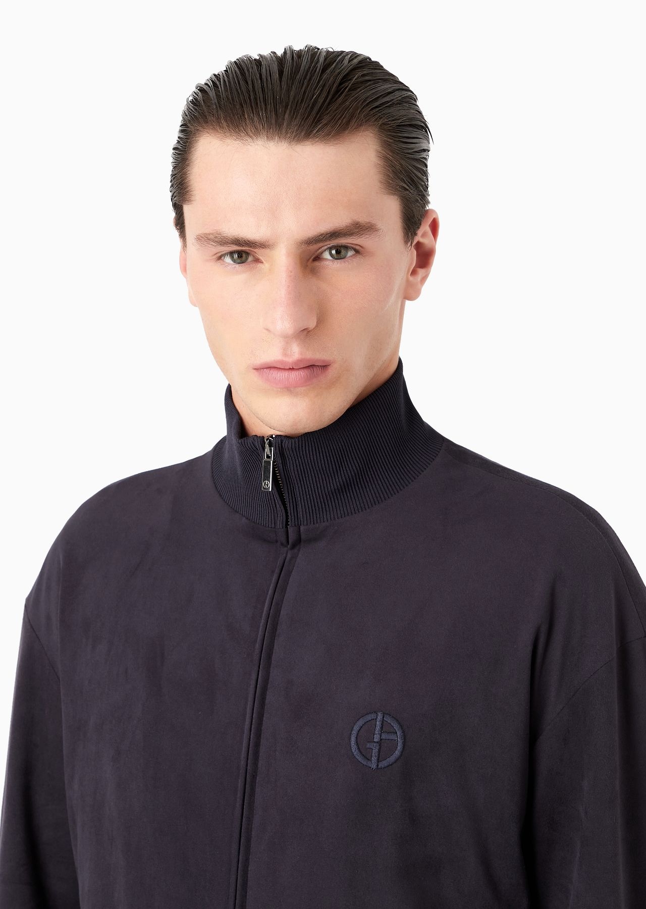 Suede-effect jersey blouson - 5