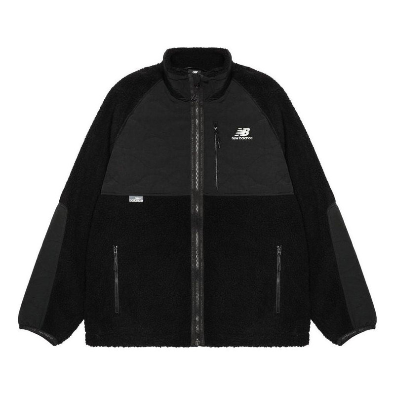 New Balance Lifestyle Cotton Warm Coat 'Black White' AMJ23326-BK - 1