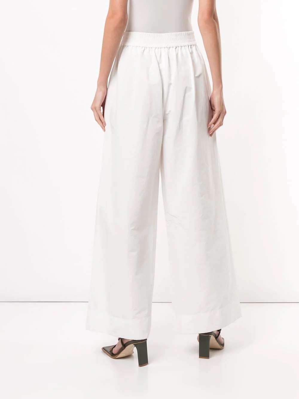 wide-leg flared trousers - 4