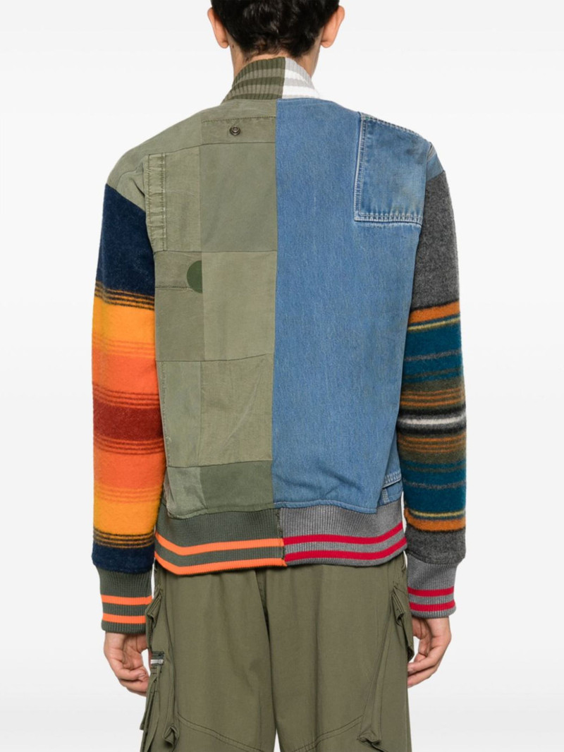 색깔 구획 panelled bomber 재킷 4