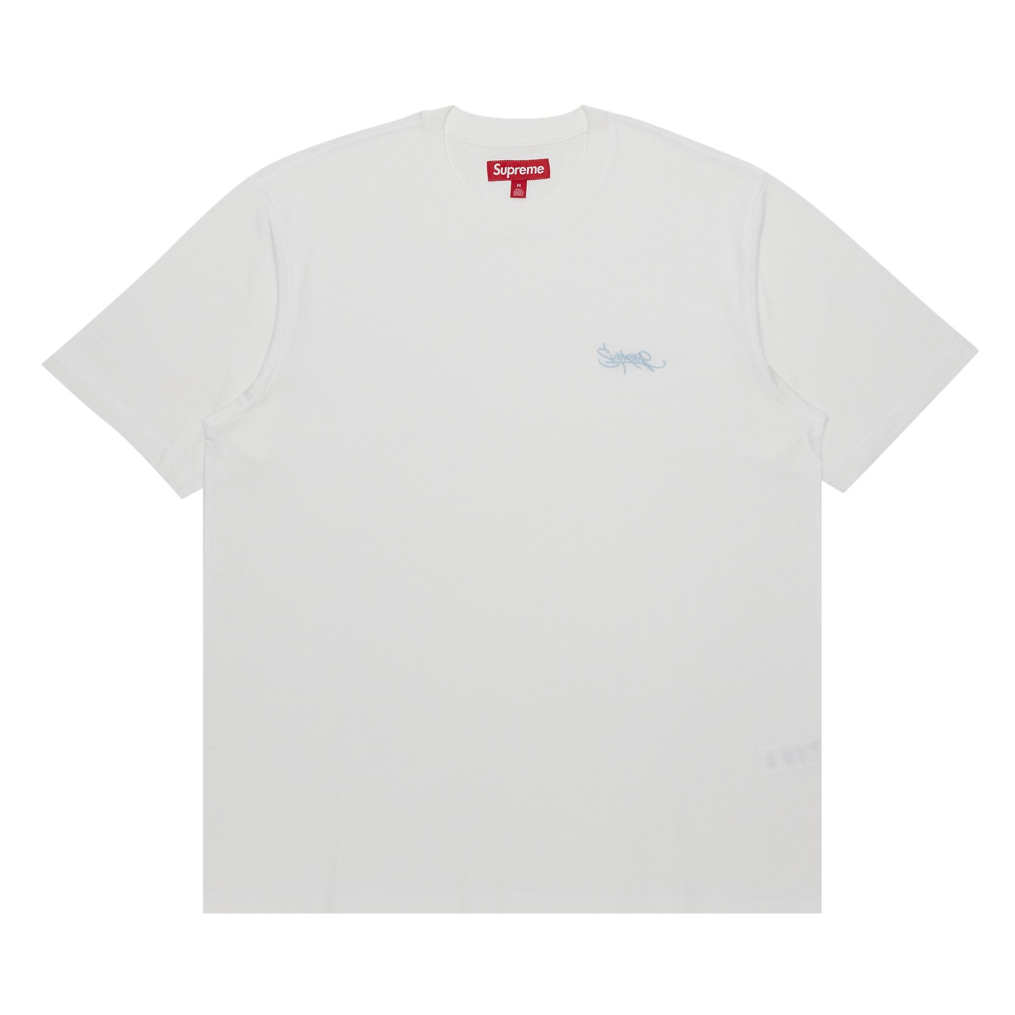 Supreme Washed Tag Short-Sleeve Top 'White' - 1