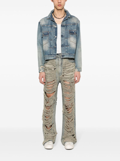 Rick Owens DRKSHDW Geth distressed-finish jeans outlook