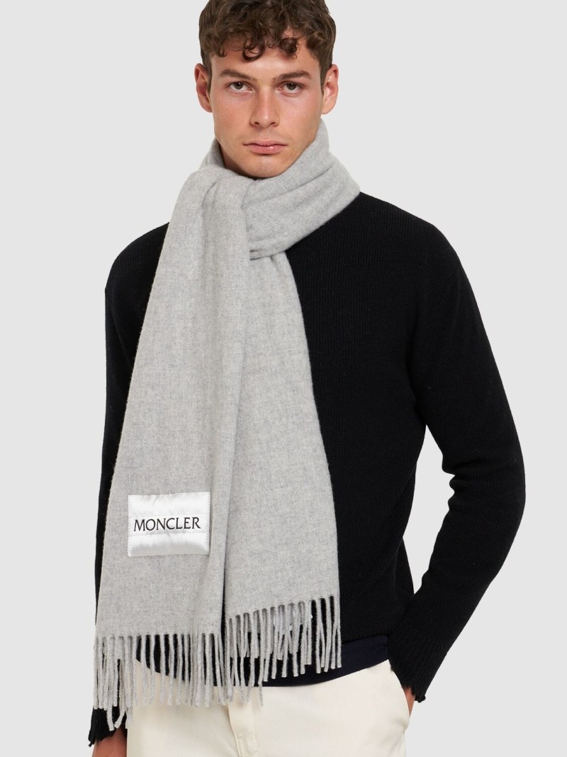 Logo wool scarf - 2
