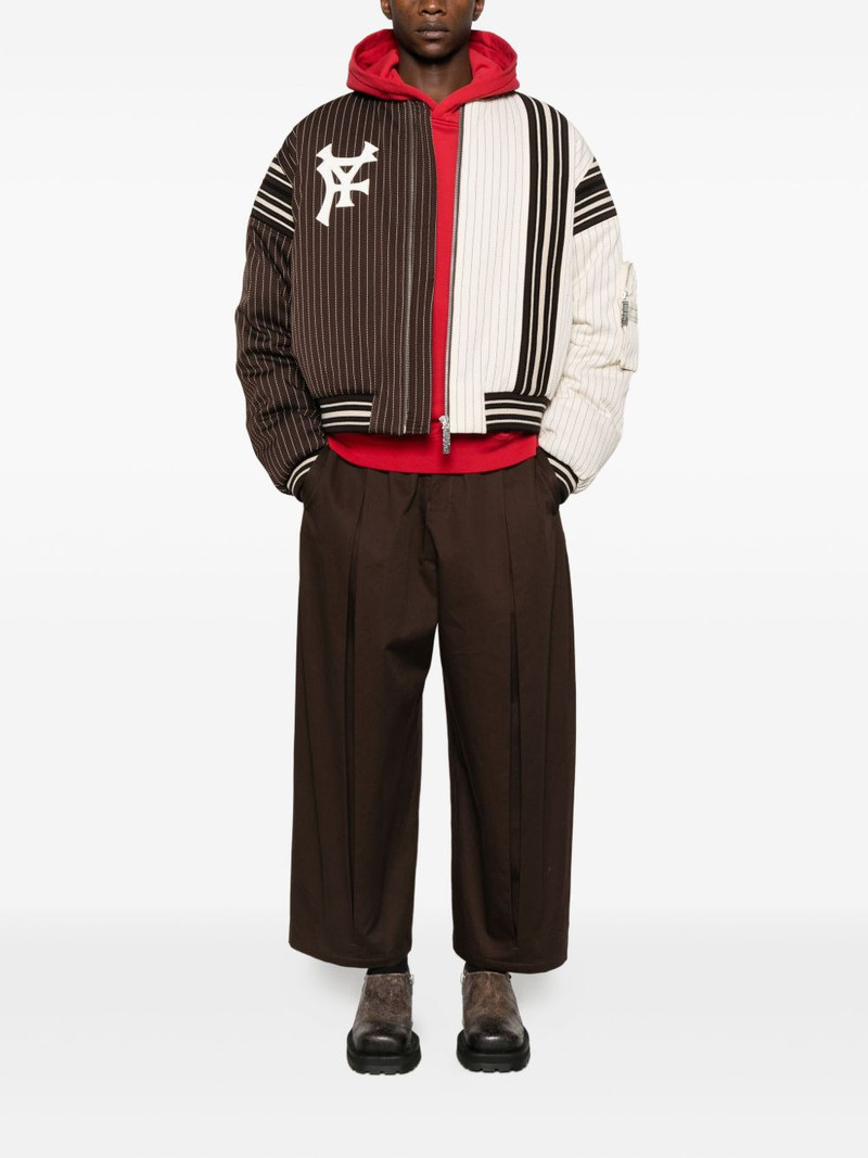 PDF pinstripe zip-up jacket outlook