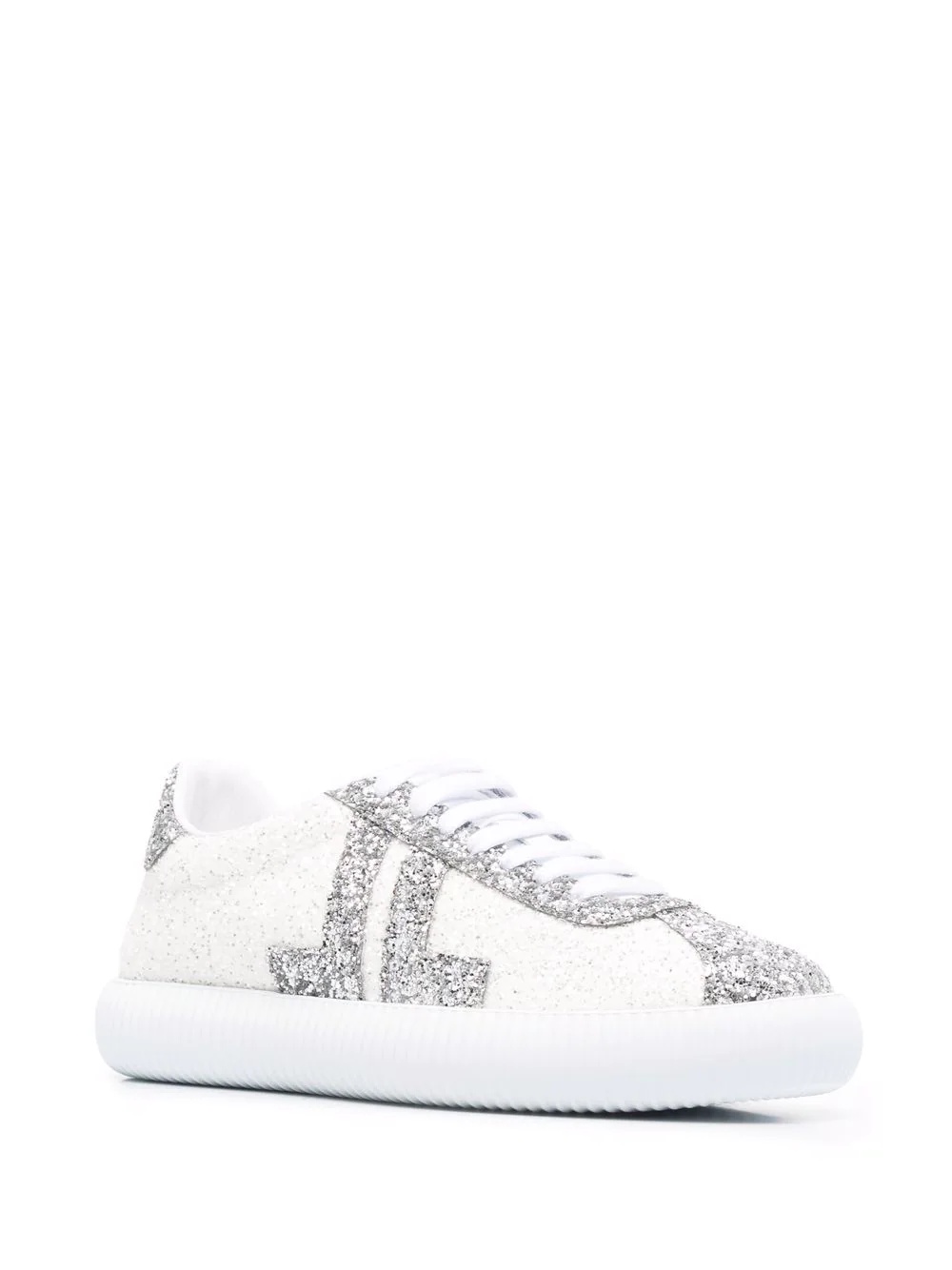 glittered low-top sneakers - 2