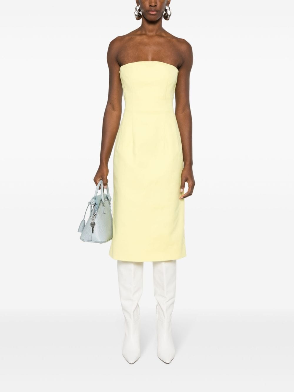 bandeau-style midi dress - 2