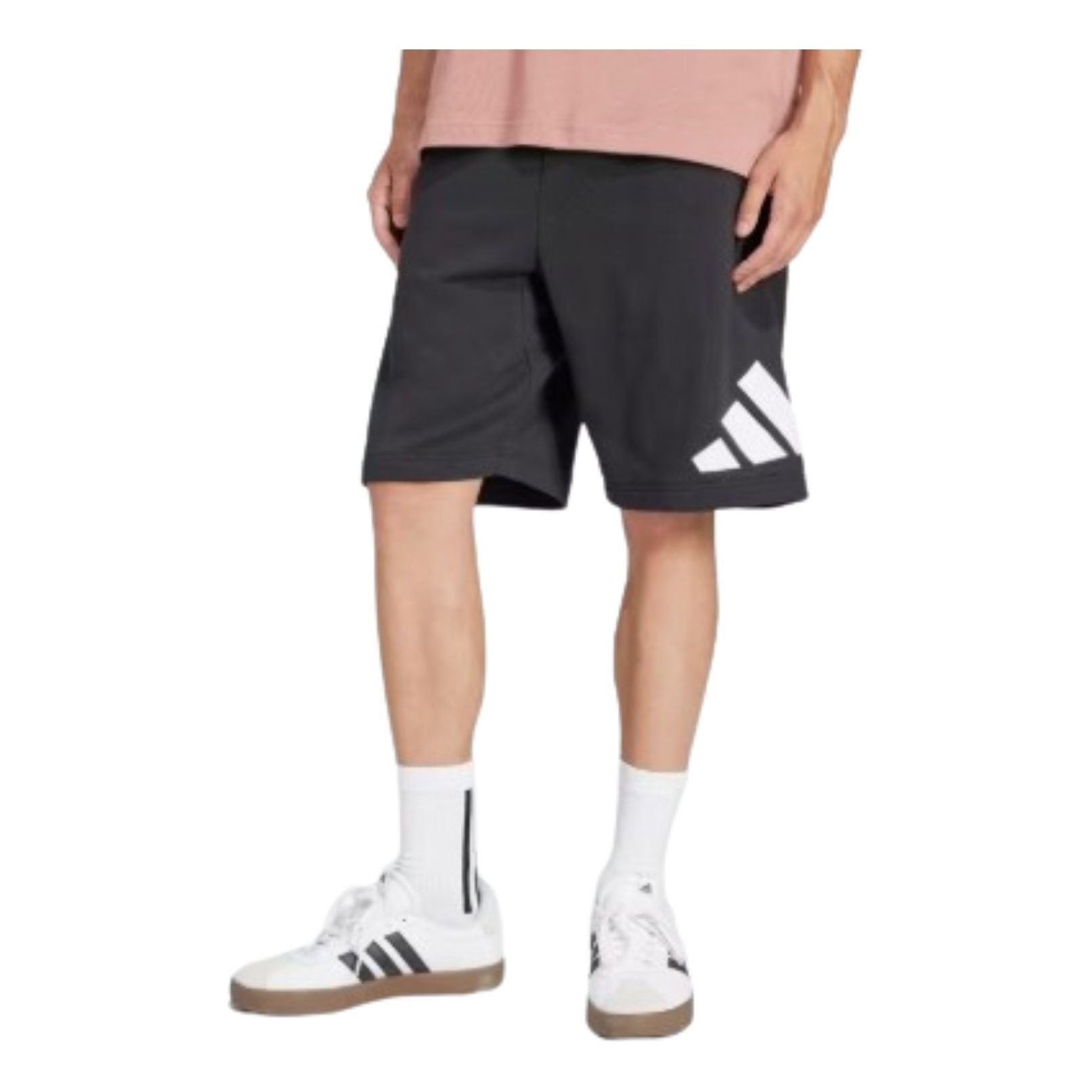 adidas Essentials Large Logo French Terry Shorts 'Black' JE8956 - 2