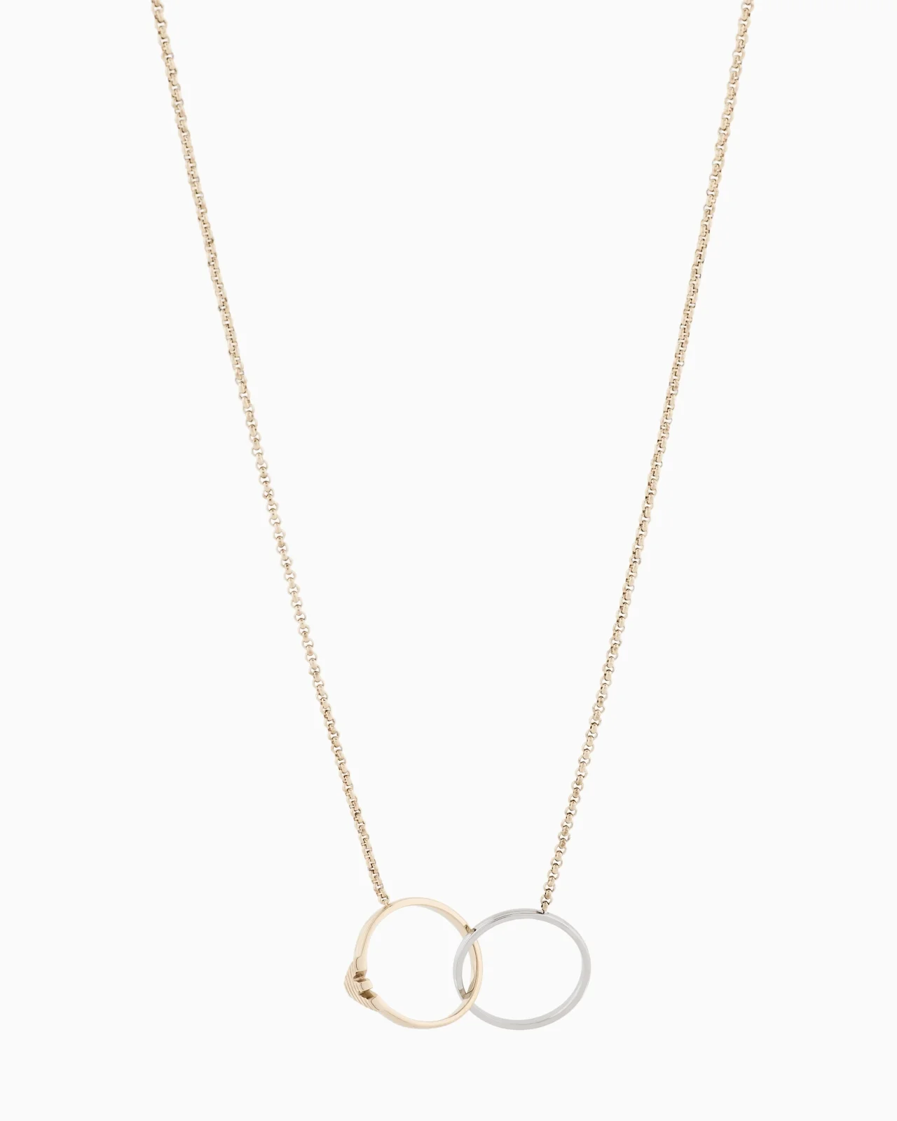 TWO-TONE STAINLESS STEEL ID NECKLACE - 1