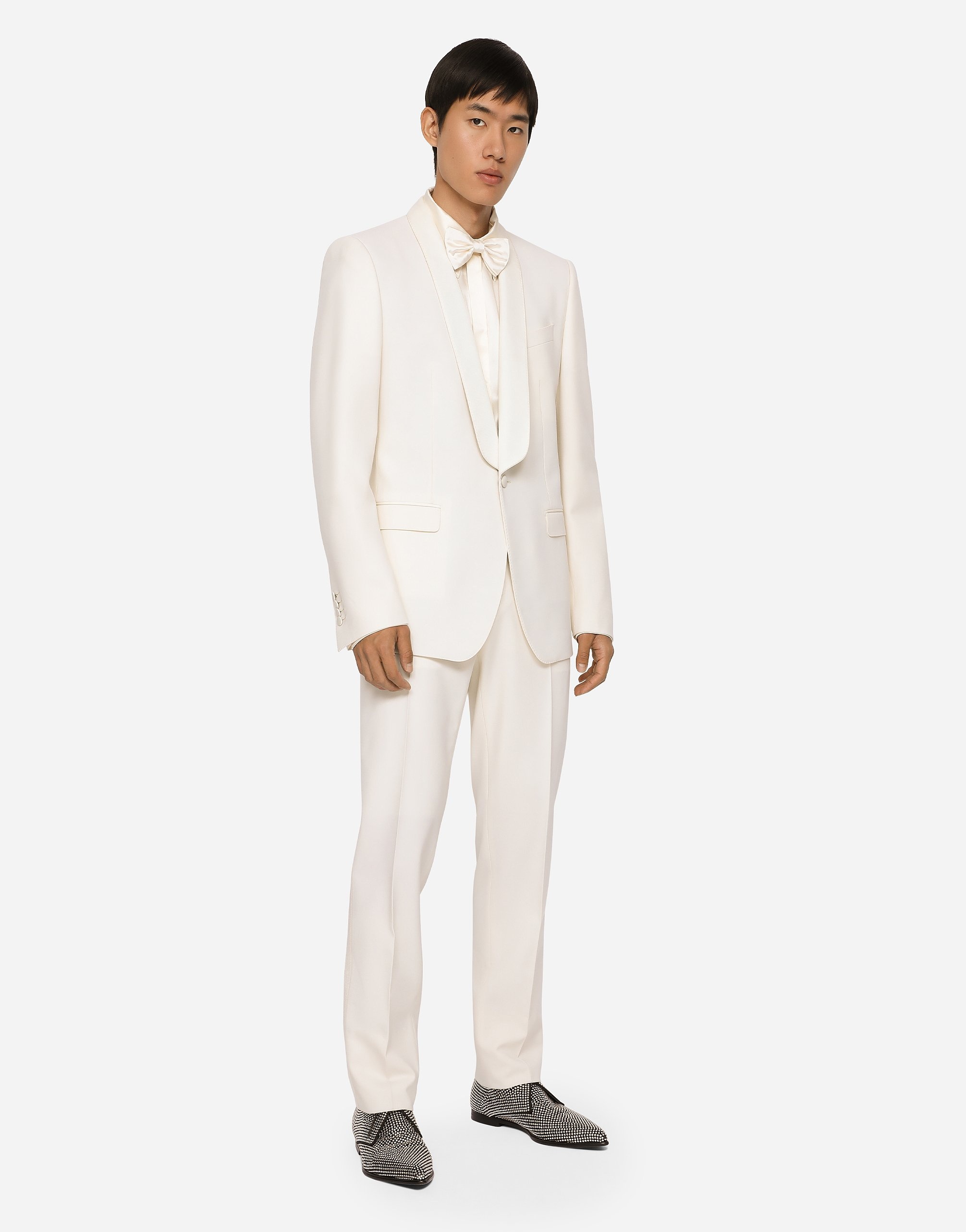 Stretch wool tuxedo pants - 2