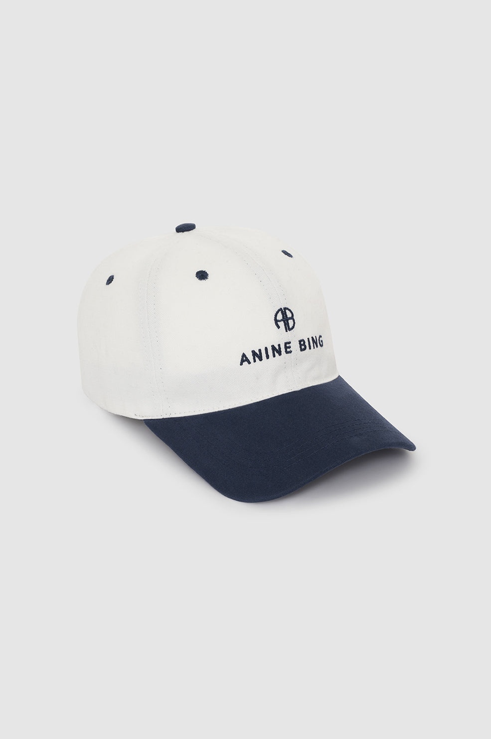 Jeremy Baseball Cap - Ivory And Navy - 2
