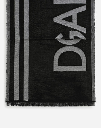 Dolce & Gabbana Cotton/modal jacquard scarf with logo outlook