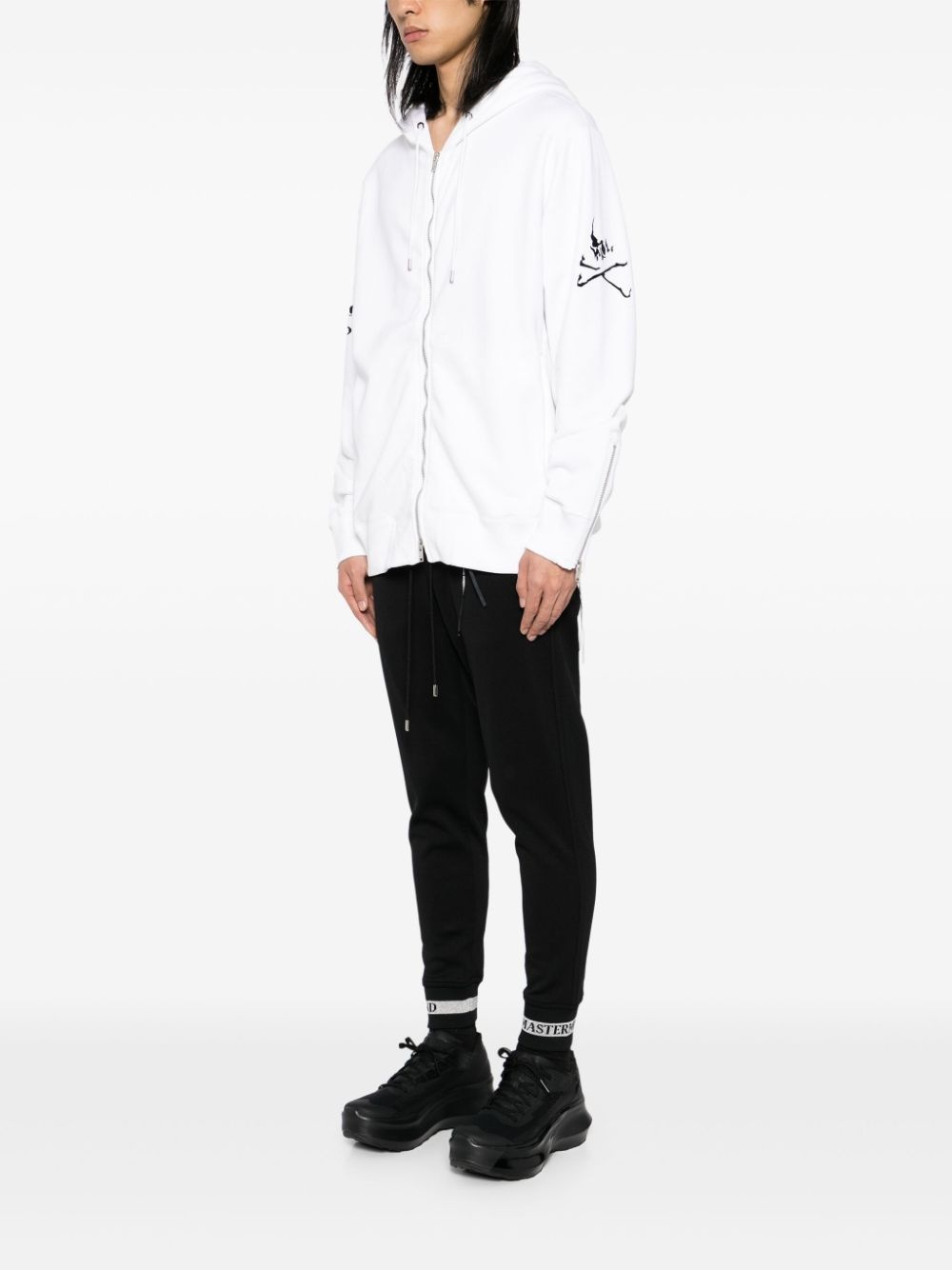 logo-embroidered hoodie - 3