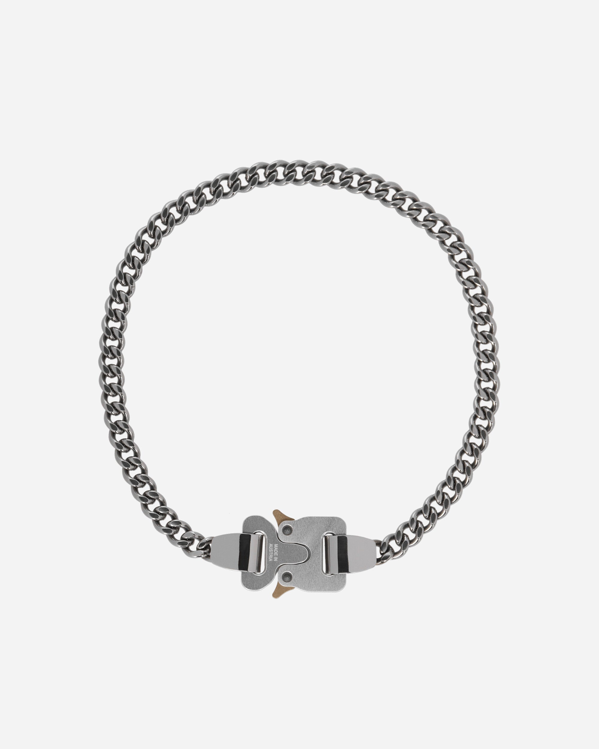 Metal Buckle Necklace Silver - 3
