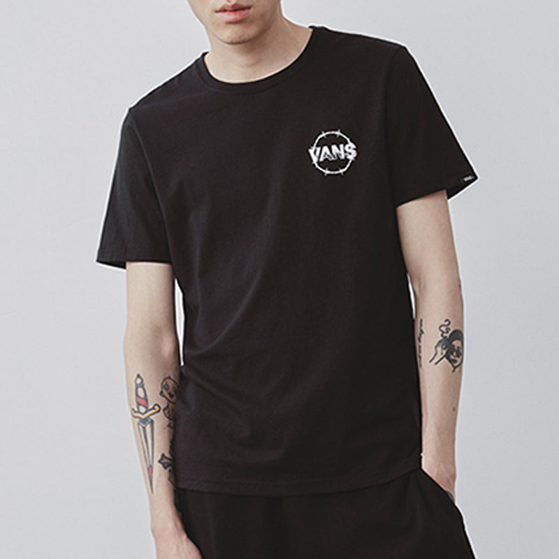 Vans Back Printing Short Sleeve Couple Style Black VN0A4P5ABLK - 3