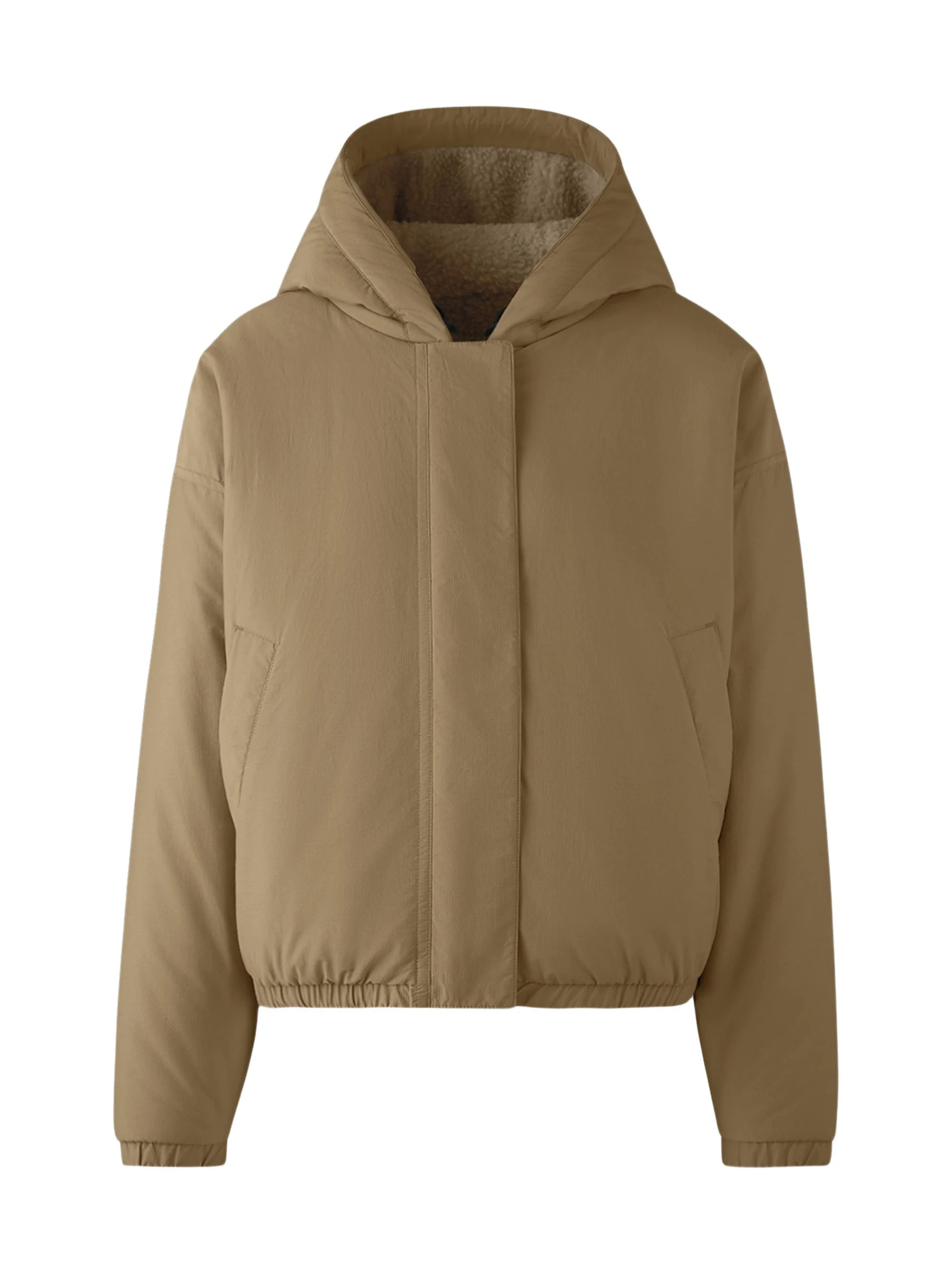 Women's Alberni Reversible Fleece Bomber Jacket - Desert Sand - 1