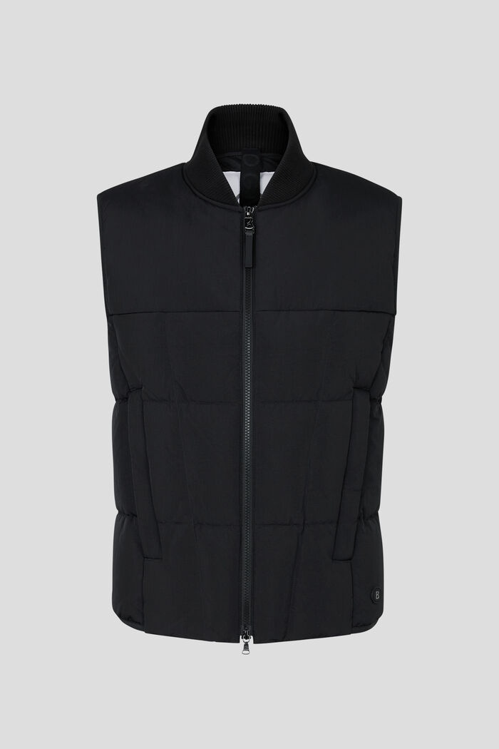 Cliff Quilted waistcoat in Black - 1