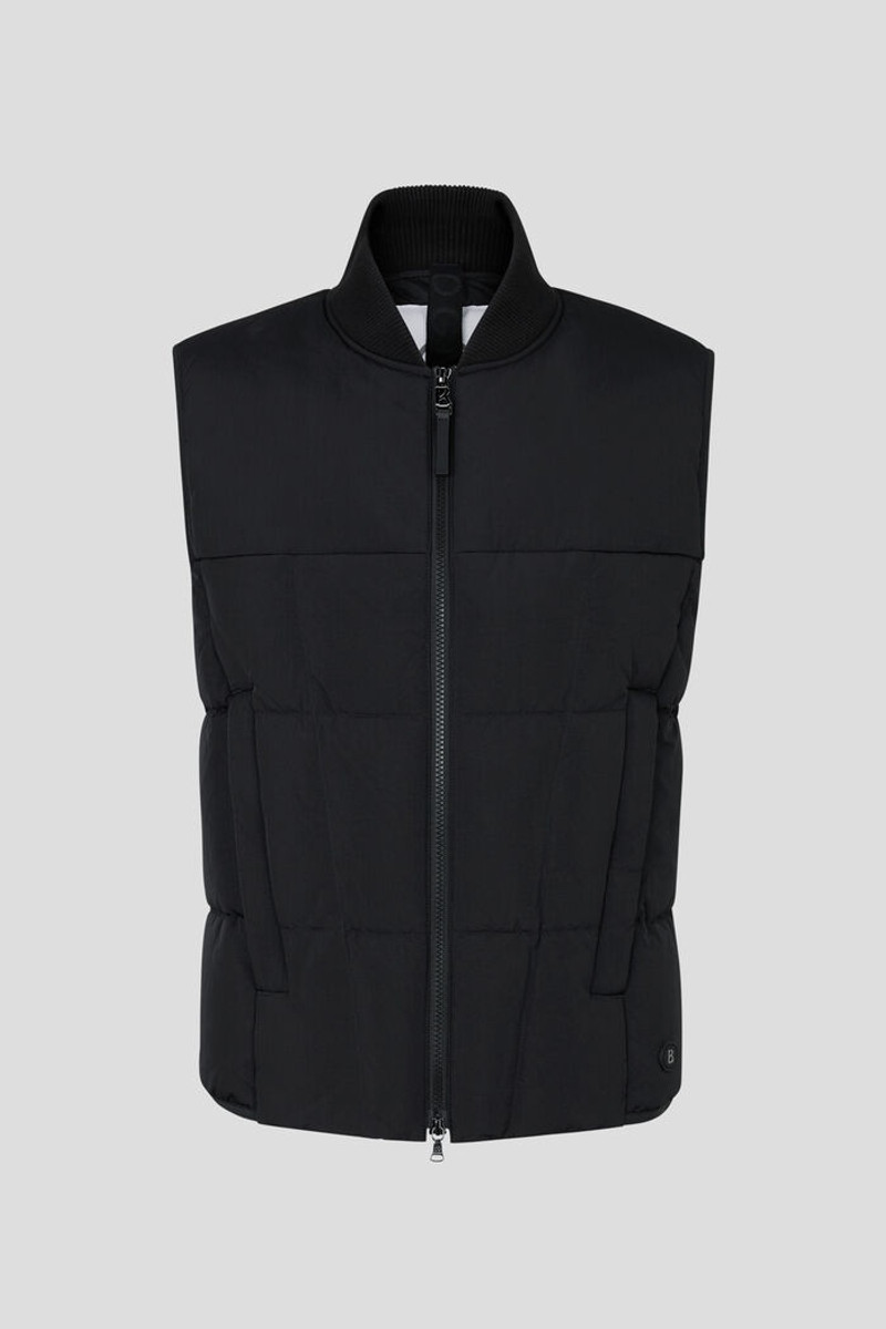 Cliff Quilted waistcoat in Black 1