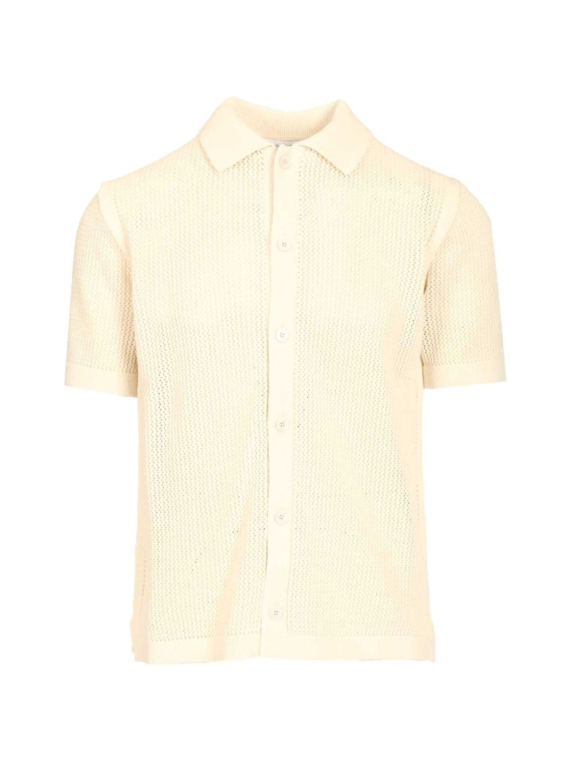 open-knit short-sleeve cardigan 1