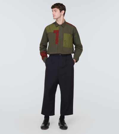 Comme des Garçons Homme High-rise cropped wool pants outlook