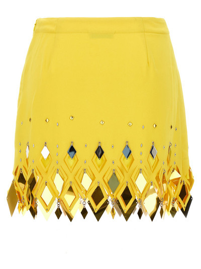 Paco Rabanne Diamond-Hued Sequin Skirt Skirts Yellow outlook