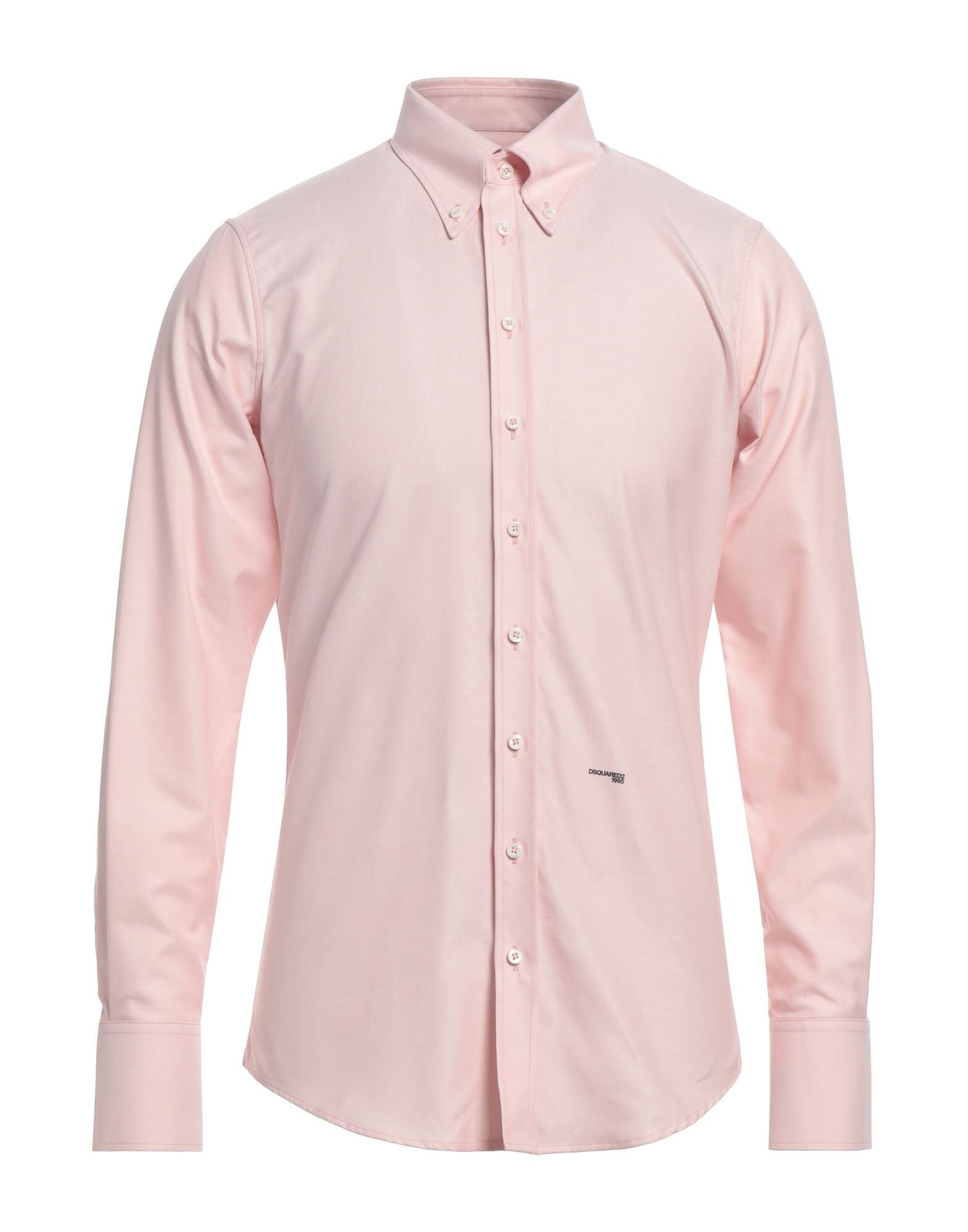 Pink Men's Solid Color Shirt - 1