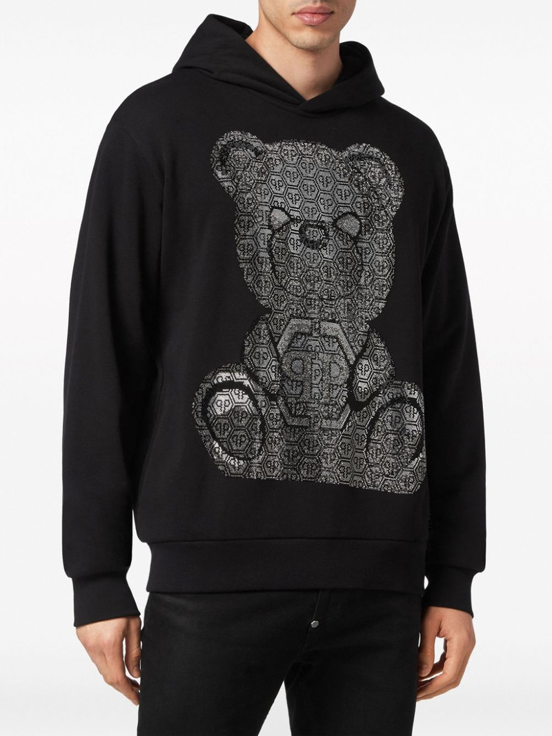 teddy bear-print cotton hoodie 3