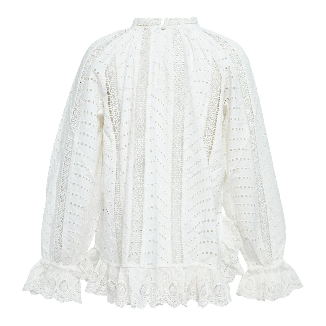 Marcella Asymmetrical Long Sleeve Blouse - 2