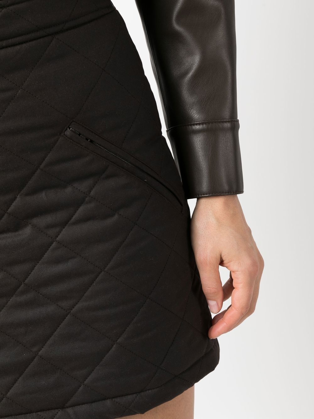 high-waist quilted skirt - 5