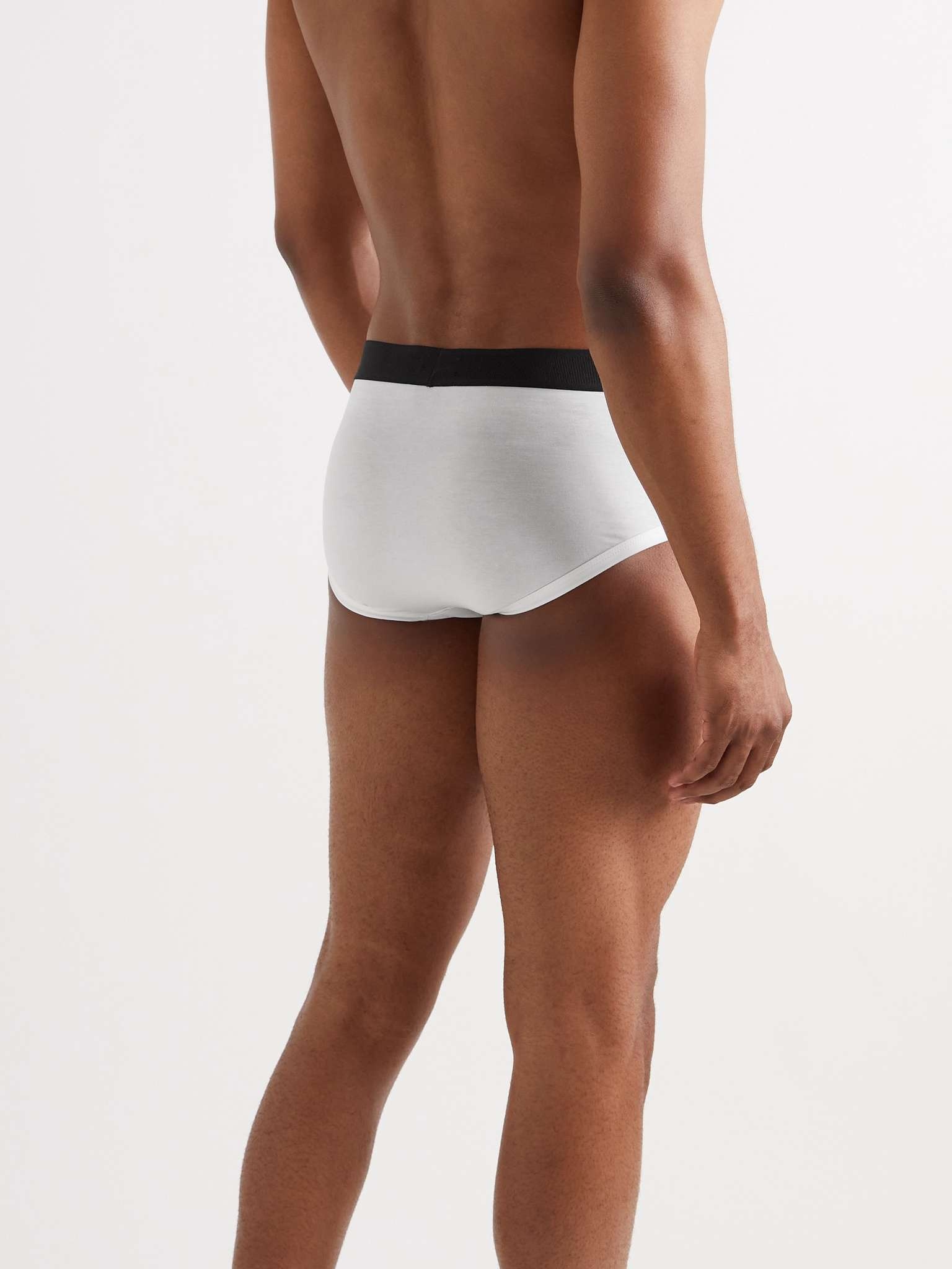 Two-Pack Stretch-Cotton and Modal-Blend Briefs - 3