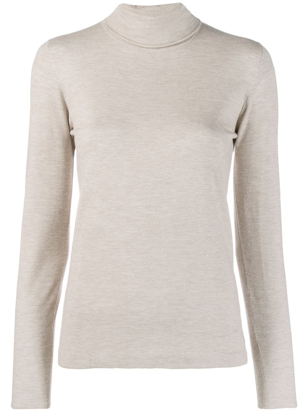 mottled turtleneck jumper - 1