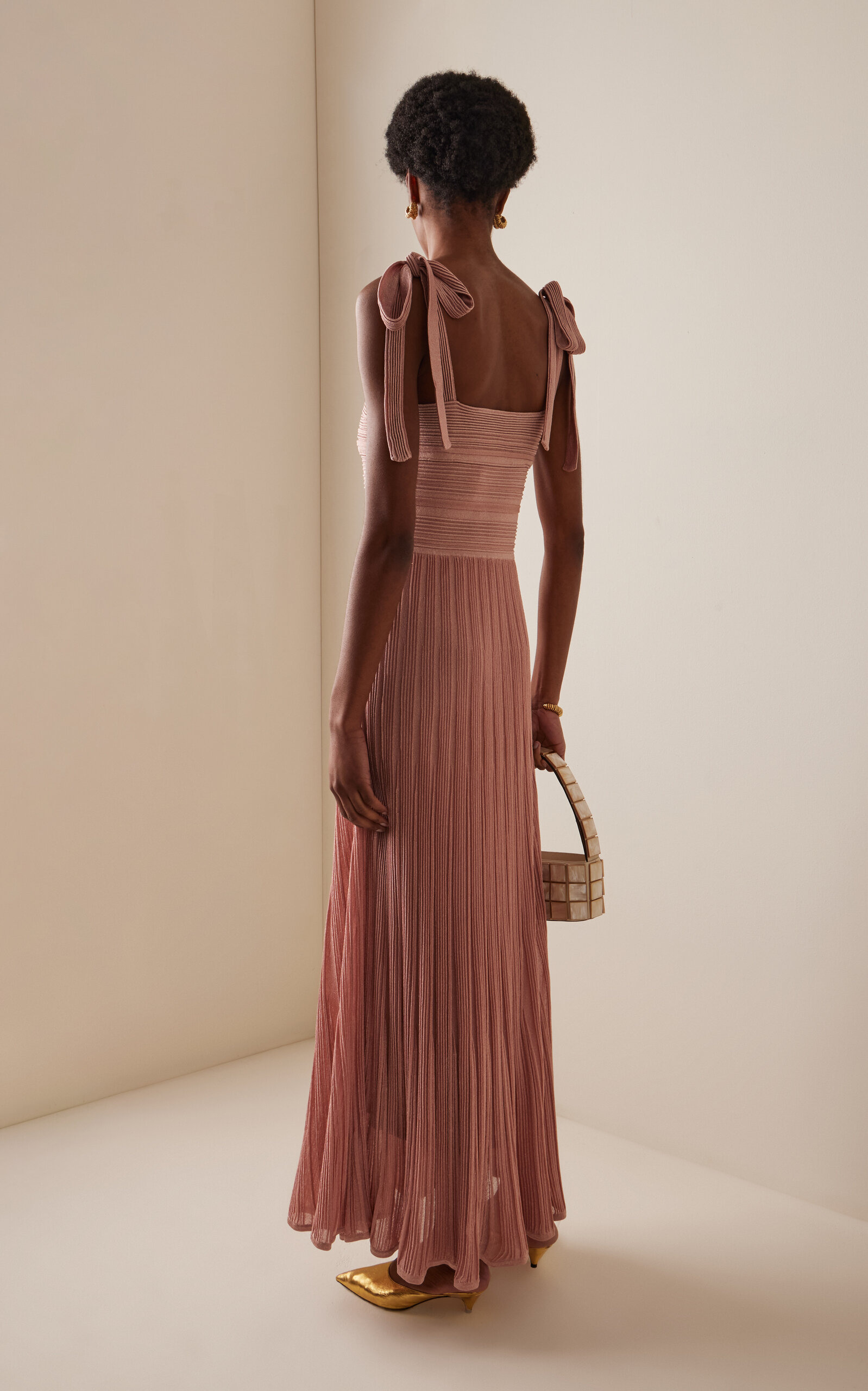 Lucky Metallic-Knit Maxi Dress pink - 4