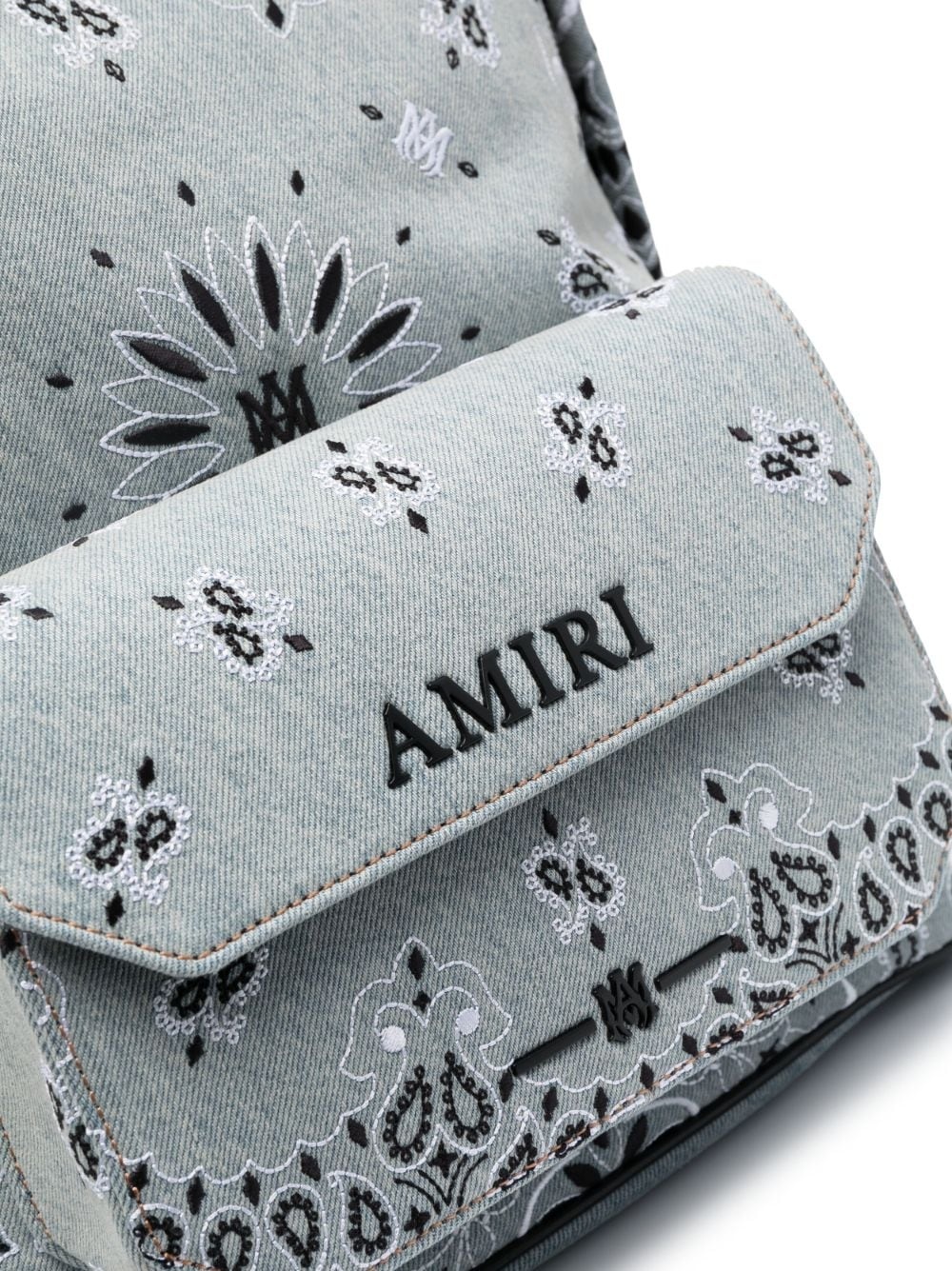 Bandana denim backpack - 4