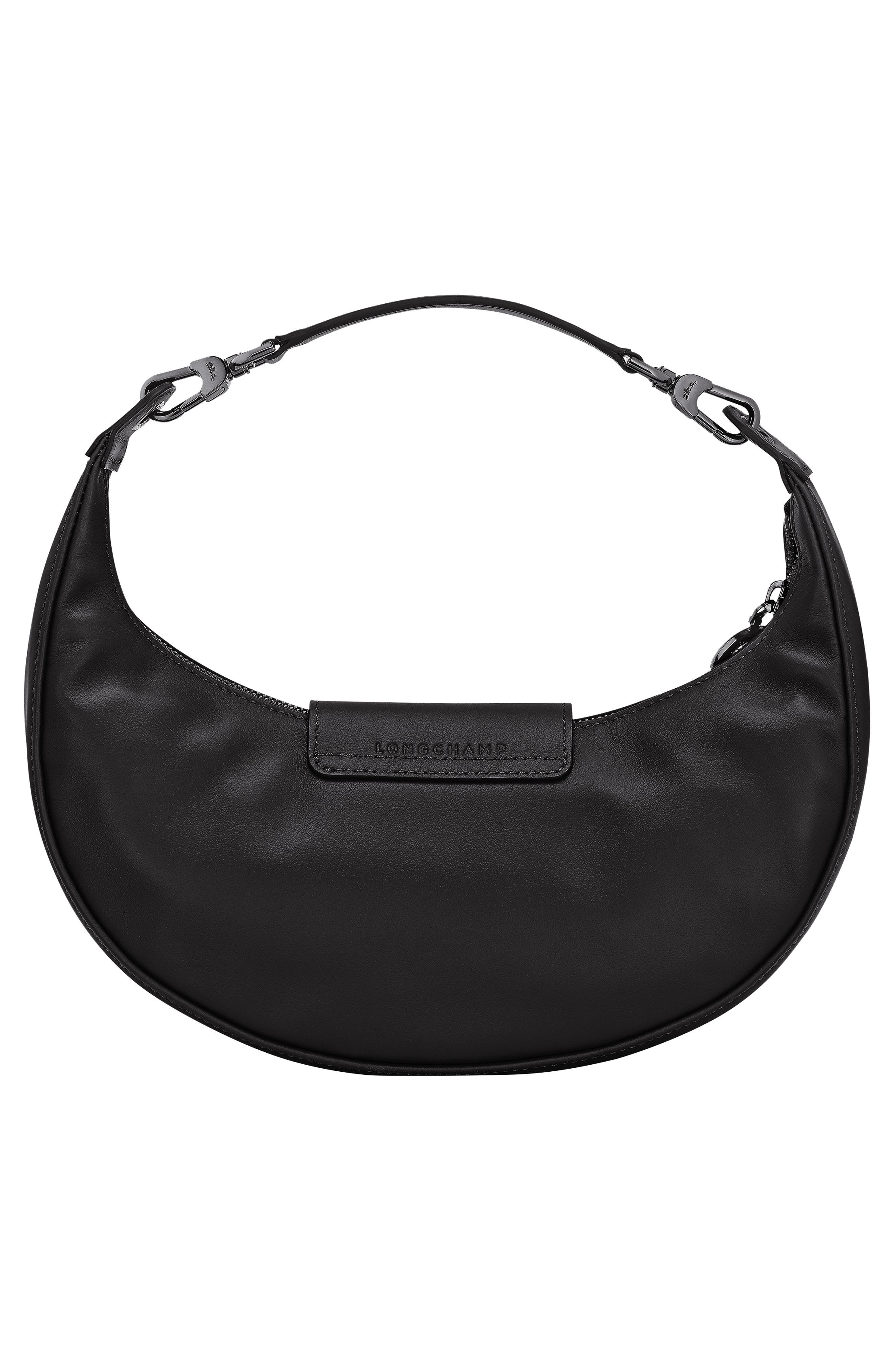 Longchamp Le Pliage Xtra Round Leather Top Handle Bag in Black at Nordstrom - 3
