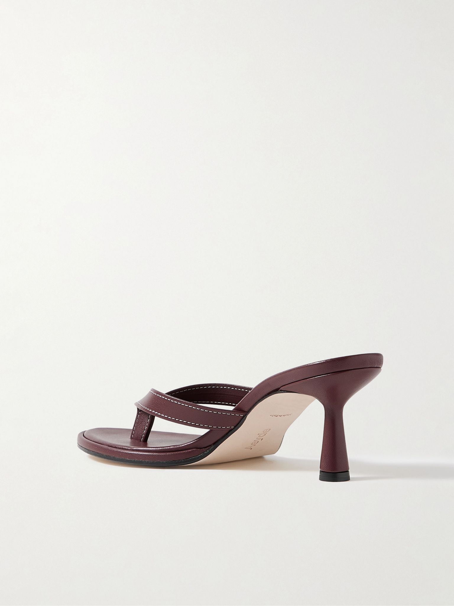 Daphne leather sandals Burgundy - 3