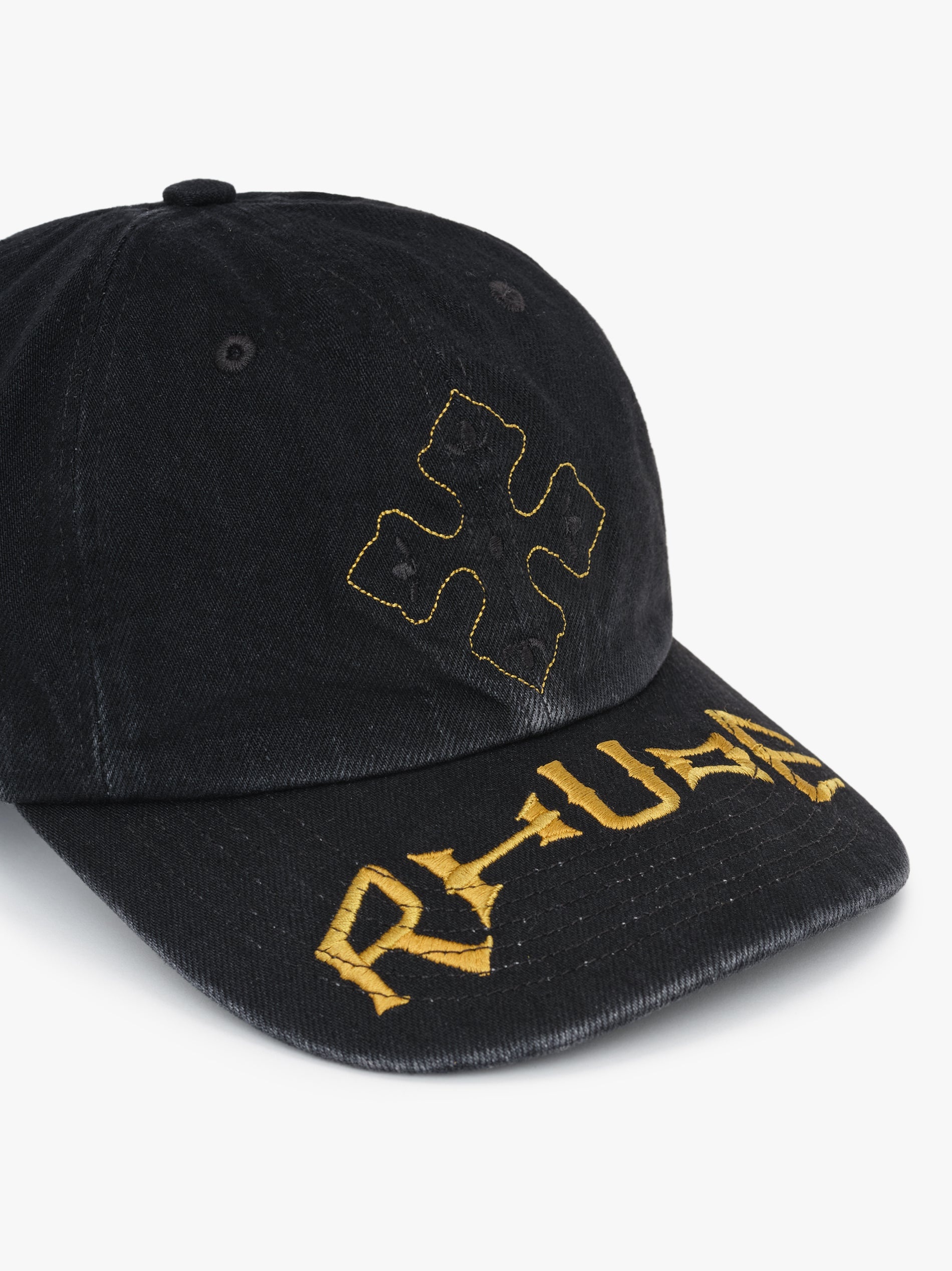 RHUDE CROSS DENIM 6-PANEL HAT - 5