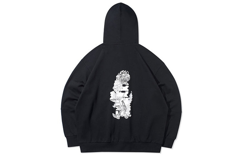 Li-Ning Li-Ning BadFive Graphic Hoodie 'Black' AWDR071-4 outlook
