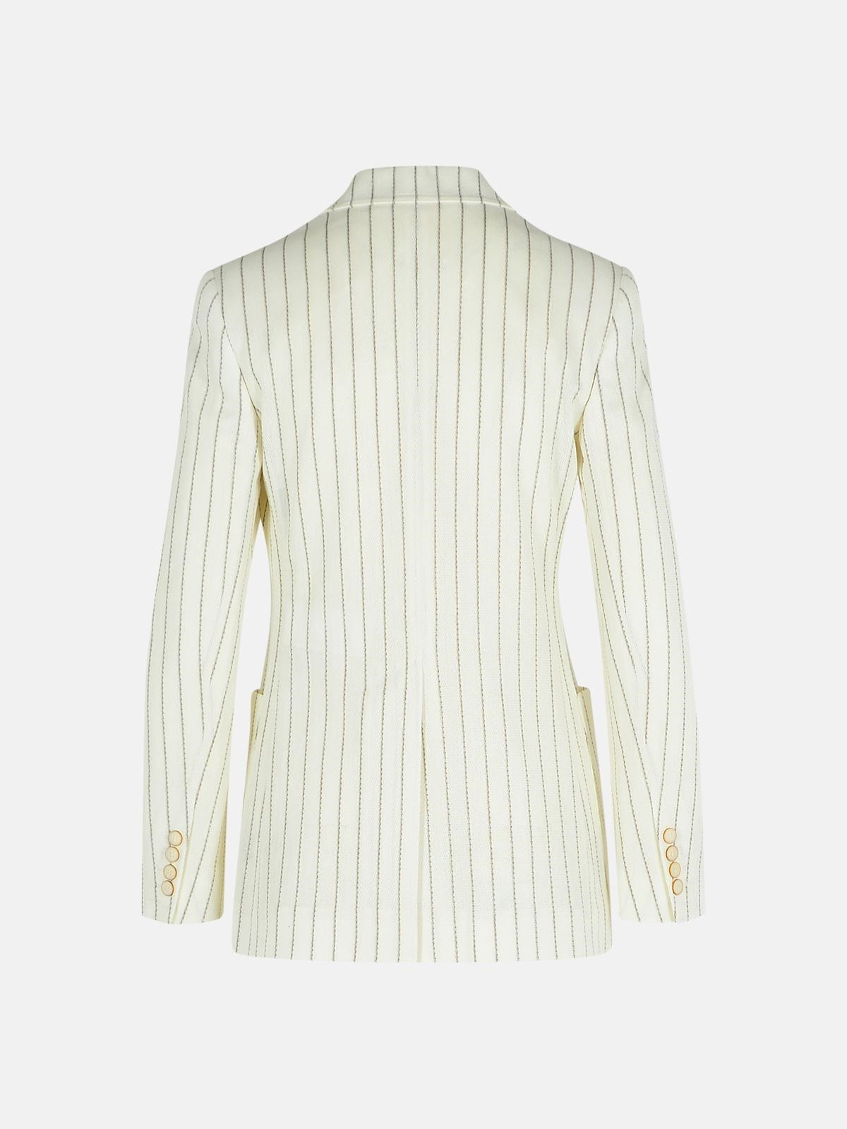 'JADI' BLAZER IN WHITE COTTON - 3