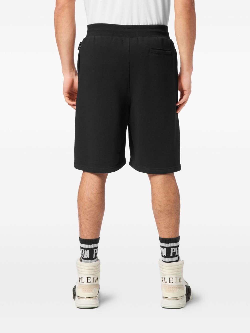 logo-print track shorts - 4