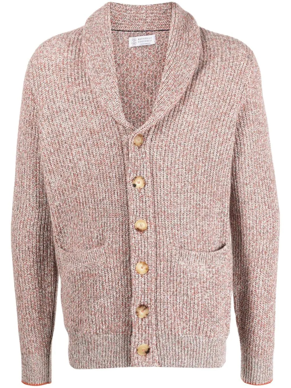 shawl-lapels cashmere cardigan - 1