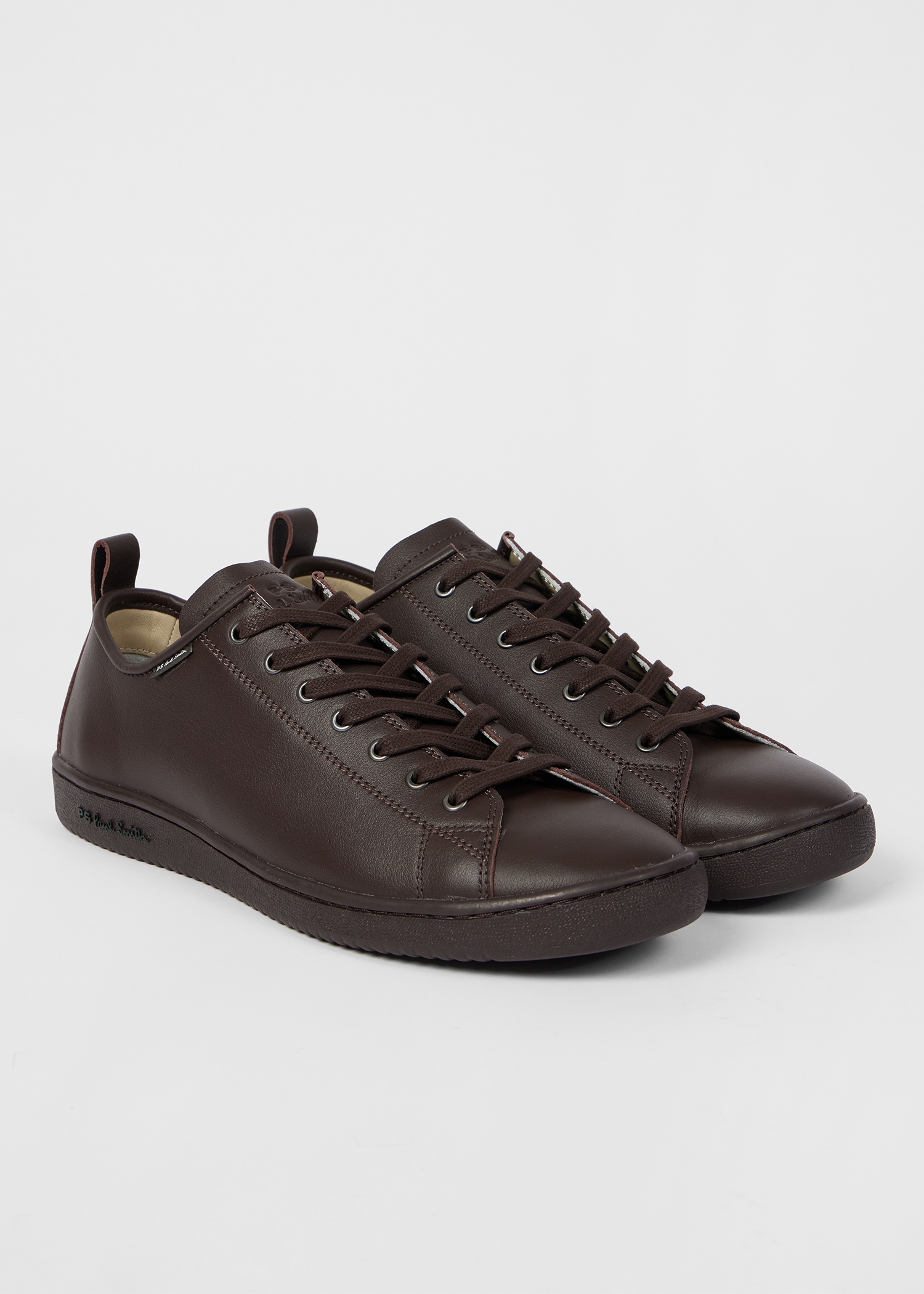 Brown Tonal Leather 'Miyata' Trainers - 3