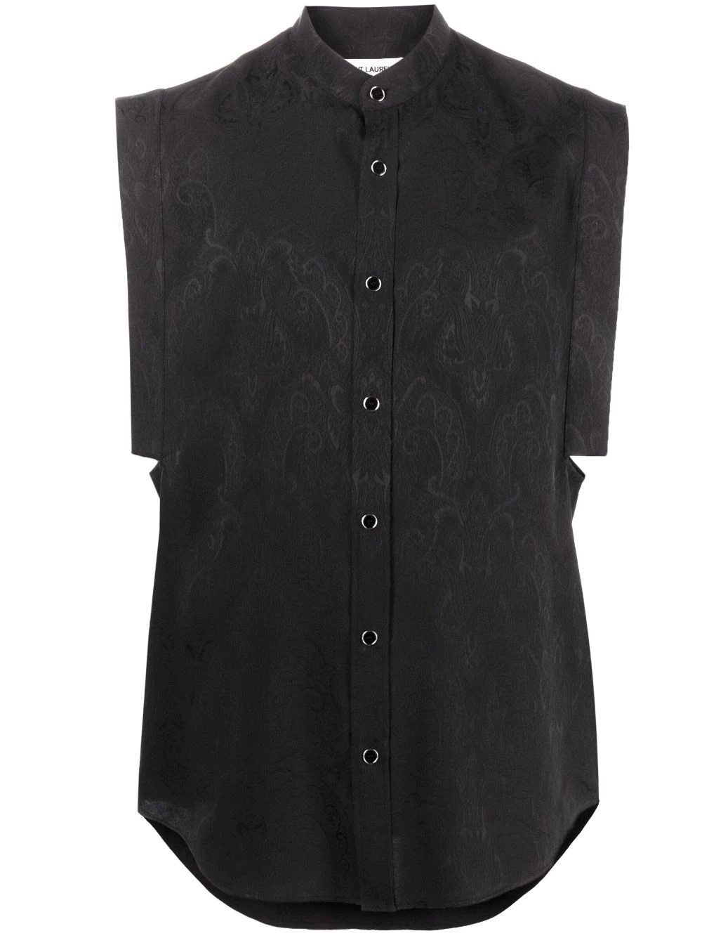 baroque-print sleeveless shirt - 1