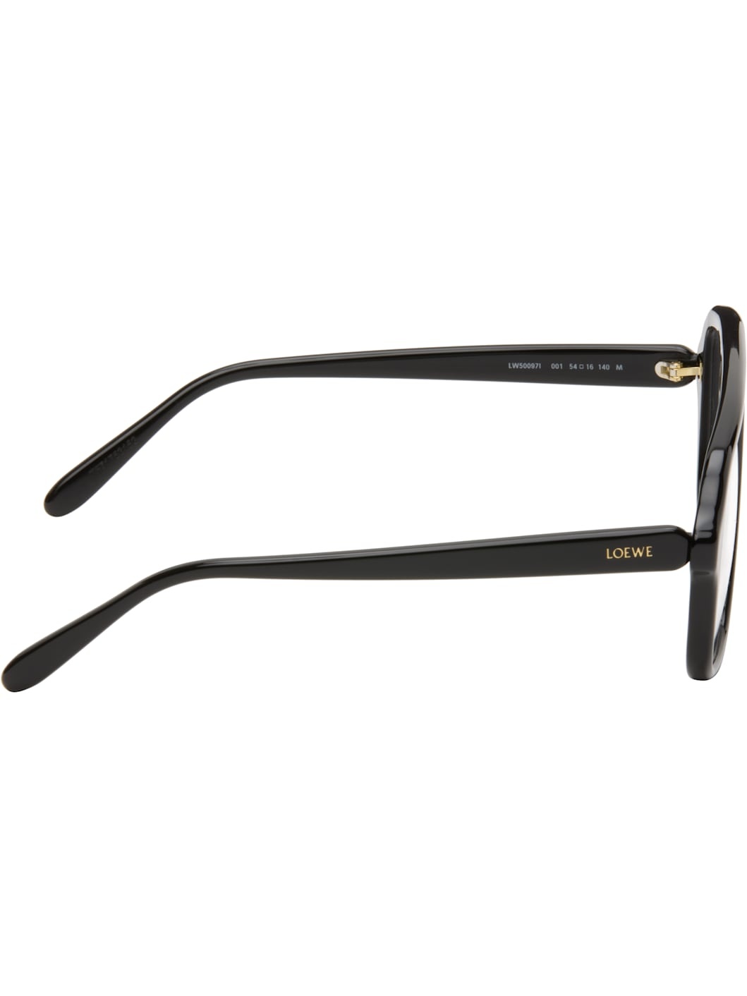 Black Slim Aviator Glasses - 2