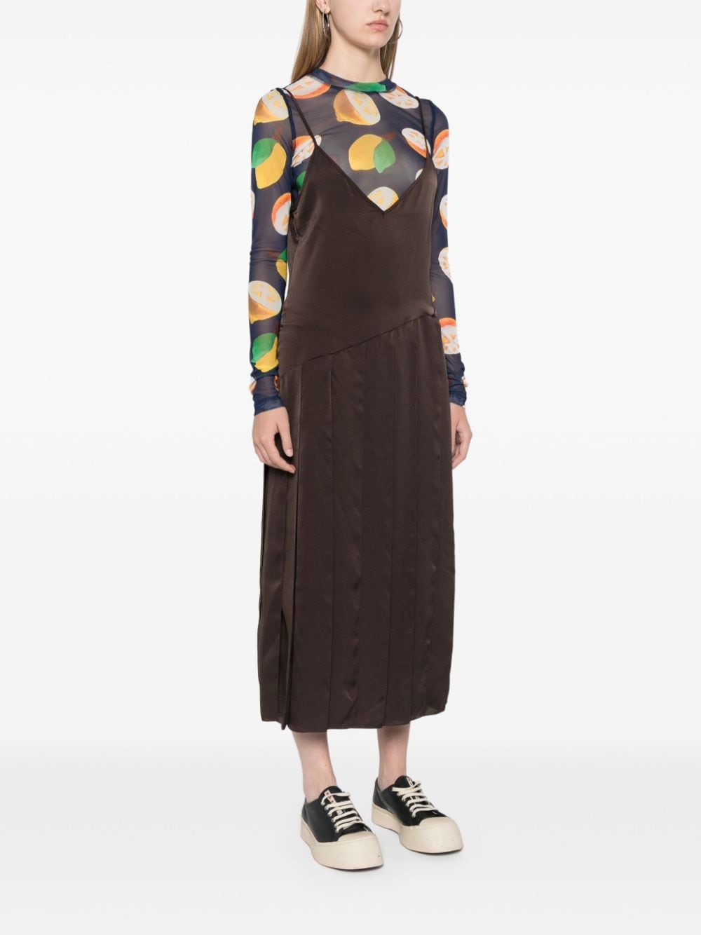pleated midi dress - 3